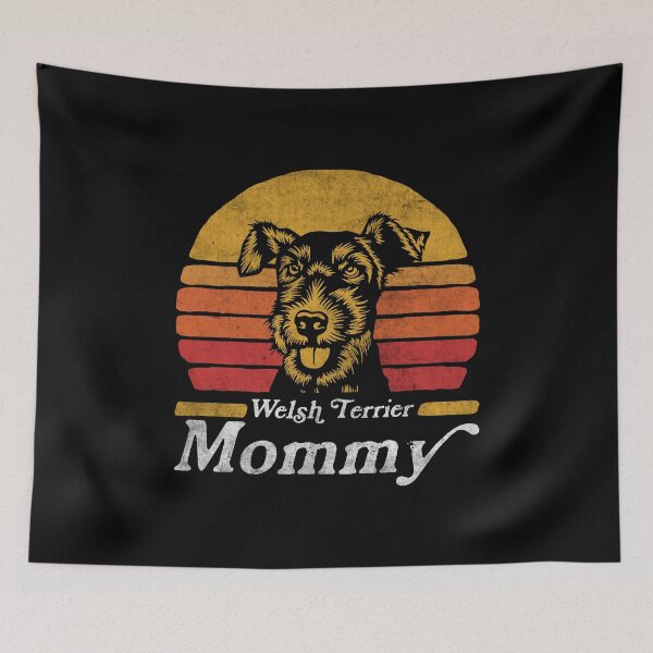 Item preview, Retro Vintage Welsh Terrier Mommy designed and sold by More Cute Dogs.