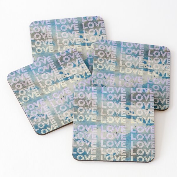 Item preview, love,repeatedly Lettering,various colored painting,blue designed and sold by zzzozzo.