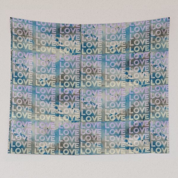 Item preview, love,repeatedly Lettering,various colored painting,blue designed and sold by zzzozzo.