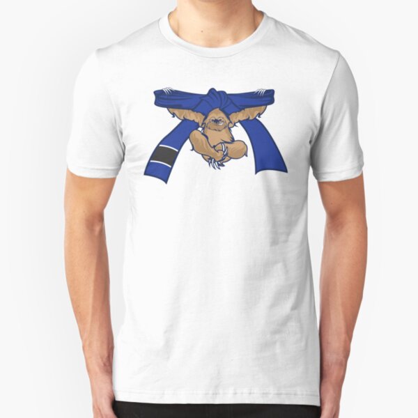 Sloth Jiu Jitsu Shirt BJJ Blue Belt Slim Fit T-Shirt