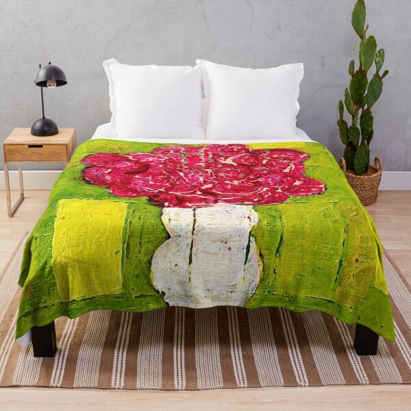 Item preview, FLORAL ON GREEN GRID designed and sold by EllieMonroe.