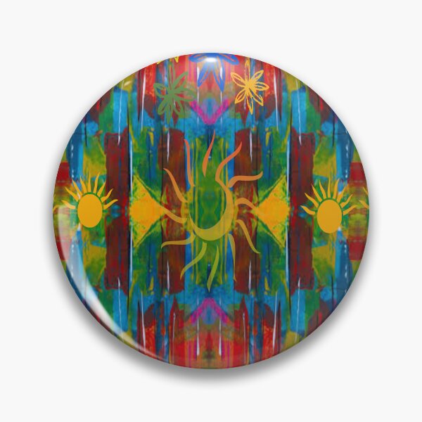 Item preview, Boho Ethnic Vibrant Abstraction, Abstraction, bold colorful abstract playful design inspired by nature designed and sold by Adri Barnard.