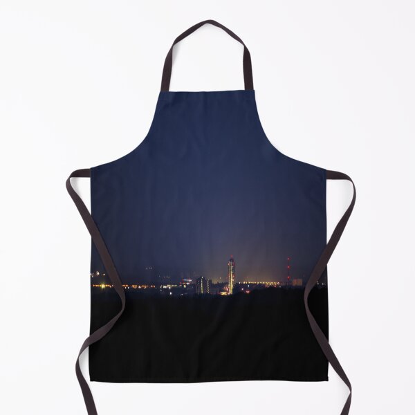 Item preview, Nighttime panorama of a city with only one skyscraper and one transmission tower designed and sold by frankuffmann.