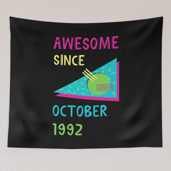 Item preview, Awesome since October 1992 | Born October 1992 | Made in October 1992 | Legend since October 1992 | Birthday Gift for 30 year old mom dad grandma grandpa | Vintage Retro 90s Birthday gift idea designed and sold by Saffire6.