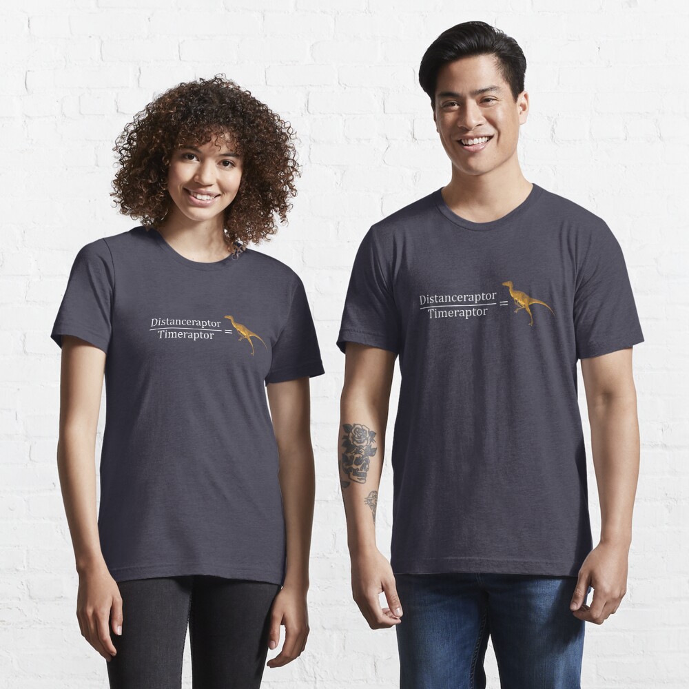 Velociraptor Math - Funny Dinosaur Velocity Formula Essential T-Shirt