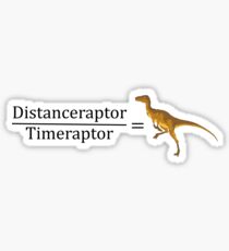 Velociraptor Math - Funny Dinosaur Velocity Formula Sticker