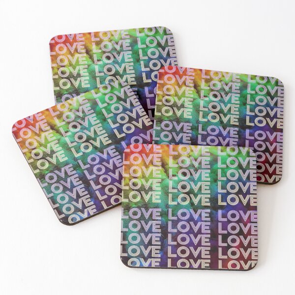 Item preview, love,repeatedly Lettering,various colored painting,Gradation color,blue,rainbow designed and sold by zzzozzo.