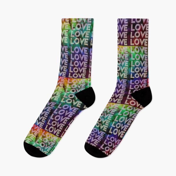 Item preview, love,repeatedly Lettering,various colored painting,Gradation color,blue,rainbow designed and sold by zzzozzo.