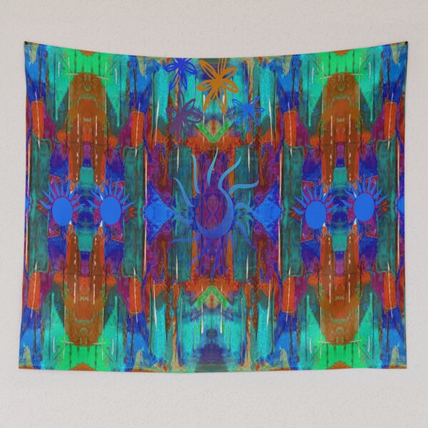 Item preview, Boho Ethnic Vibrant Abstraction, 3, Abstraction, bold colorful abstract playful design inspired by nature designed and sold by Adri Barnard.