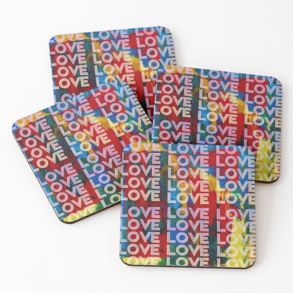 Item preview, love,repeatedly Lettering,various colored painting,Gradation color,blue,rainbow designed and sold by zzzozzo.