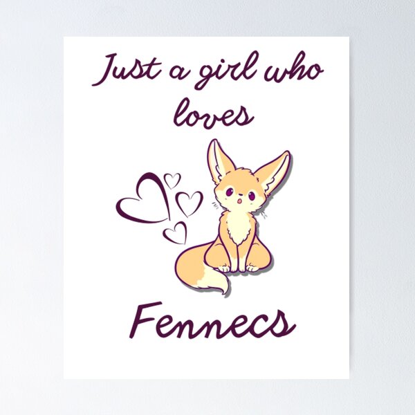 Aperçu de l'œuvre JUSTE UNE FILLE QUI AIME LES FENNECS créée et vendue par KatisDesign.