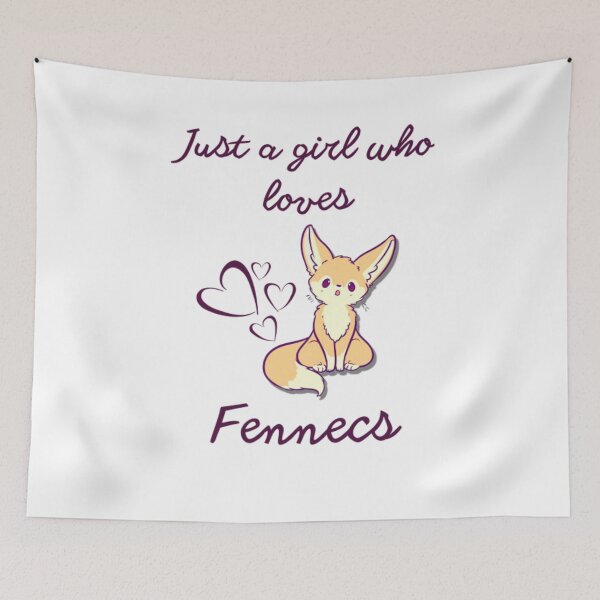Item preview, JUST A GIRL WHO LOVES FENNECS designed and sold by KatisDesign.