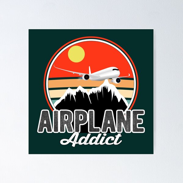 Item preview, Airplane Addict A350 - Vintage Pilot Gift designed and sold by FouDeeziner.
