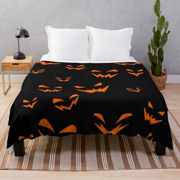 Item preview, Jack O Lantern Halloween Pumpkin Pattern - Scary Smiles designed and sold by Area31Studios.