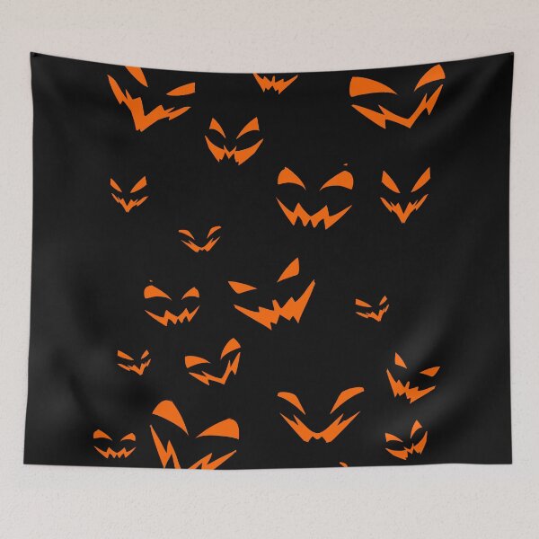 Item preview, Jack O Lantern Halloween Pumpkin Pattern - Scary Smiles designed and sold by Area31Studios.