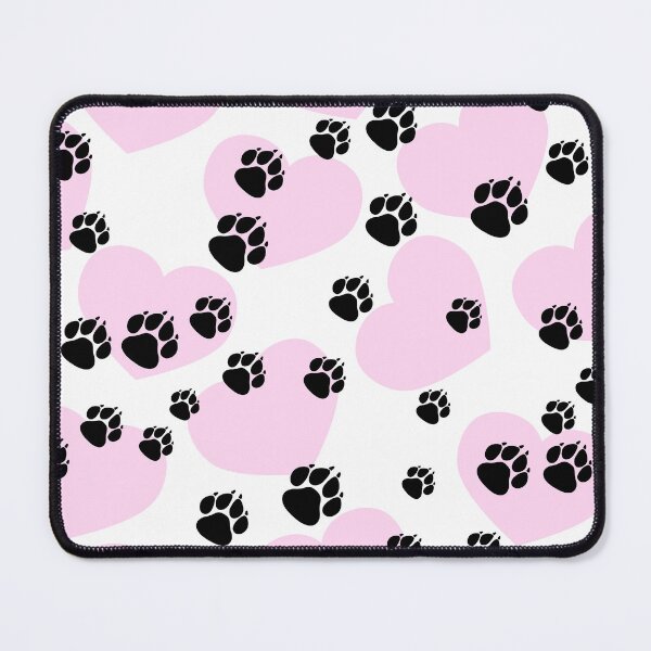 Item preview, Pet footprints and pink hearts designed and sold by ReflectedCrafts.