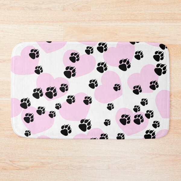 Item preview, Pet footprints  and pink hearts  designed and sold by ReflectedCrafts.