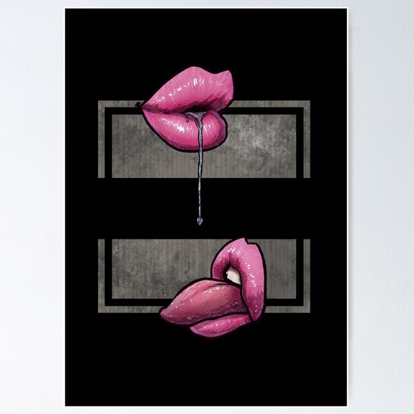 Purple Lips - Spit Swap Poster for Sale by OssuanArt