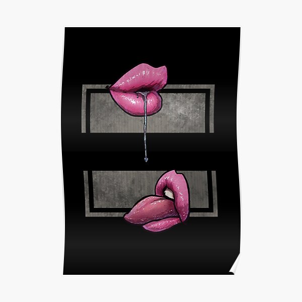 Purple Lips - Spit Swap Poster for Sale by OssuanArt