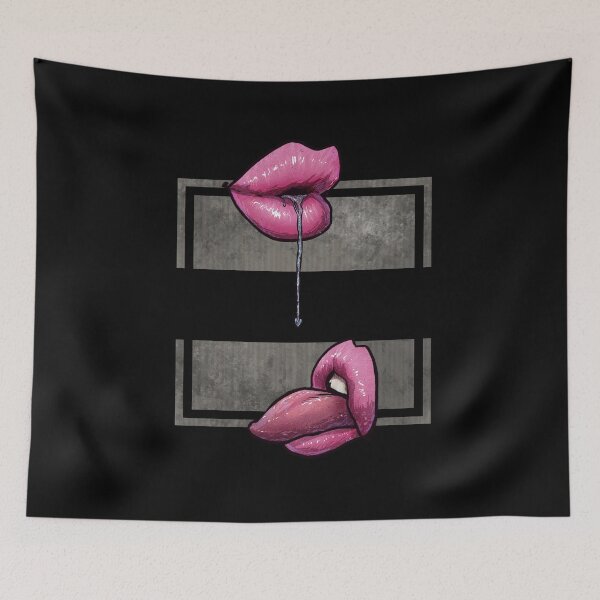 Item preview, Hot Pink Lips - Spit designed and sold by OssuanArt.