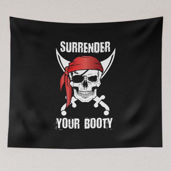 Item preview, Surrender Your Booty Funny Pirate Skull Cutlass designed and sold by LarkDesigns.