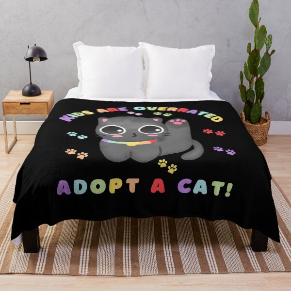 Item preview, kids are overrated adopt a cat | funny design cat | cute cat lovers | funny kitten design | cute kitten designed and sold by Saffire6.