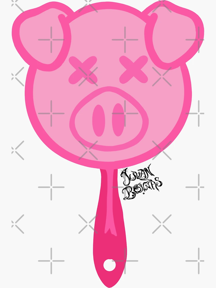 Pig mirror with online stickers new jefree star