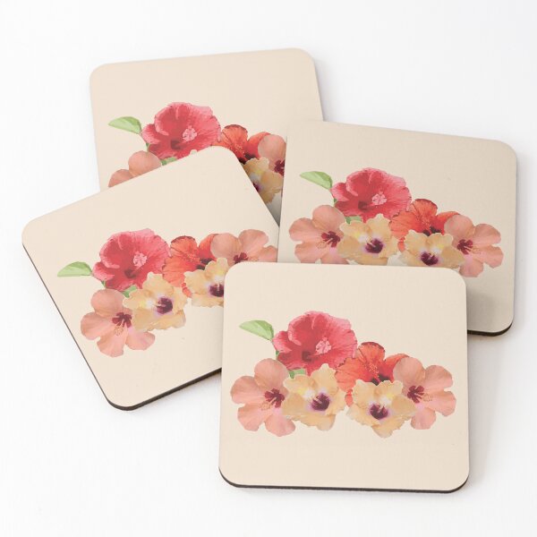 Item preview, Rosemallows flores beige bg designed and sold by Maria Garcia´s.