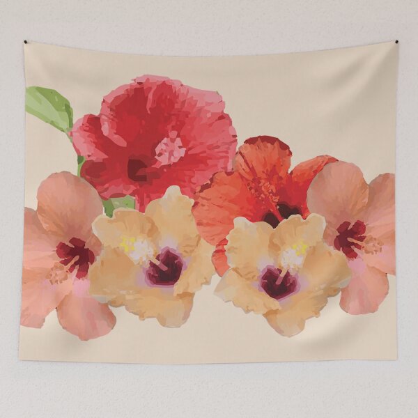Item preview, Rosemallows flores beige bg designed and sold by Maria Garcia´s.