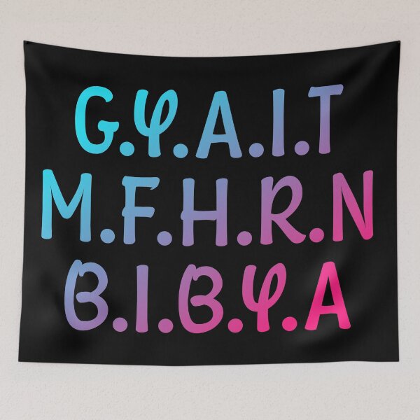 Artikelvorschau, G.Y.A.I.T.M.F.H.R.N.B.I.B.Y.A - Blauer und rosa Farbverlauf entworfen und verkauft von Dude 4U.