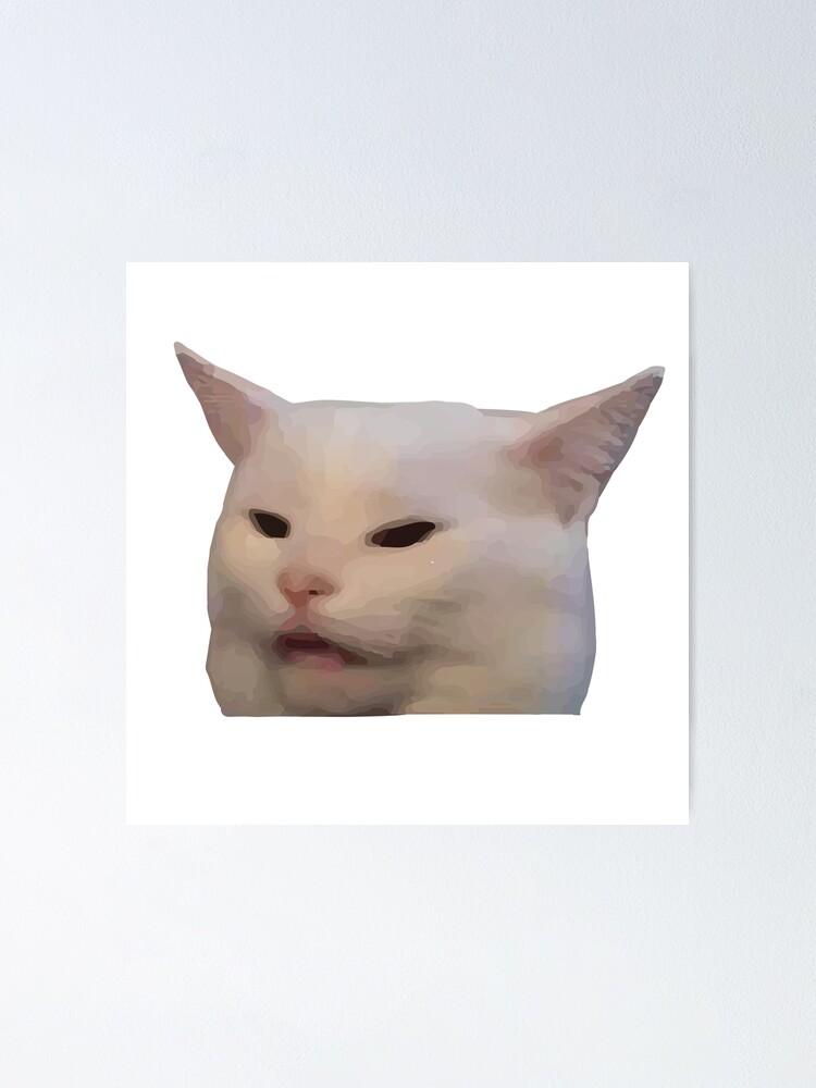 "White cat meme" Poster for Sale by AliciaLee Redbubble