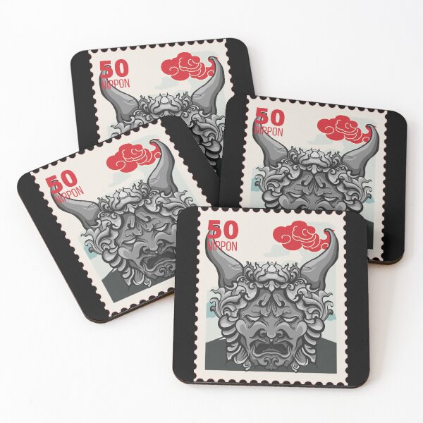 Item preview, Halloween Oni Japanese Demon Stamp designed and sold by My-Queens-Store.