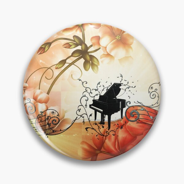 Item preview, Wonderful flowers with piano and key notes designed and sold by nicky2342.
