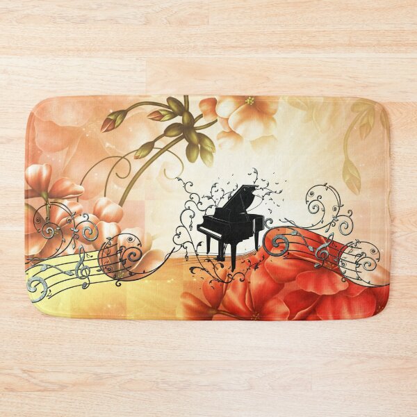 Item preview, Wonderful flowers with piano and key notes designed and sold by nicky2342.