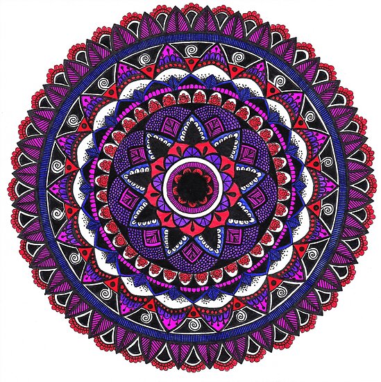 Póster «Mandala morado y rojo» de mandyshalley | Redbubble