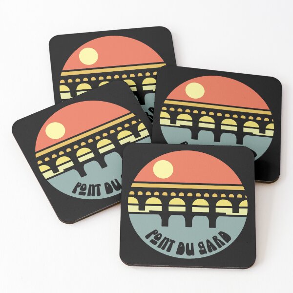 Item preview, Famous French Pont du Gard on sunset France designed and sold by GraphismNinja.