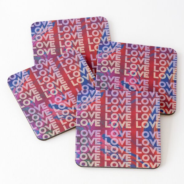 Item preview, love,repeatedly Lettering,purple,various colored painting,red,blue designed and sold by zzzozzo.