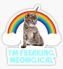 Cute Cat Design, Cat unicorn, Cat Apparel, Cat accessories. Sticker