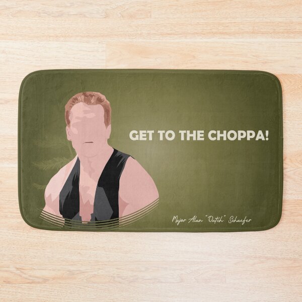 Item preview, Get To The Choppa - Dutch - Minimalist Movie Art - Action Horror Film Quote designed and sold by PopCultArcade.