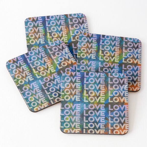 Item preview, love,repeatedly Lettering,purple,various colored painting designed and sold by zzzozzo.