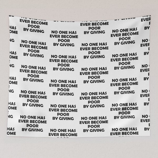Item preview, No one has ever become poor by giving  designed and sold by Pride-Casuals.