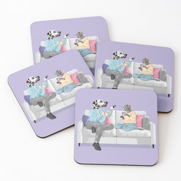 Item preview, Dotty Dog and Kitty Let's Catch Up Soon designed and sold by Annalisa-Jones.