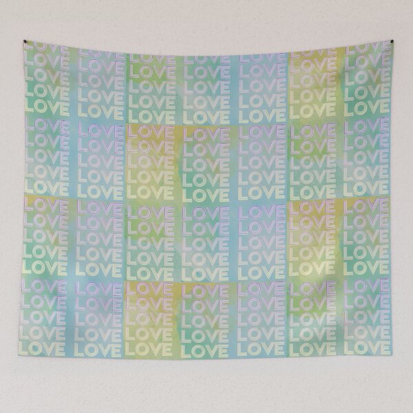 Item preview, love,repeatedly Lettering,purple,various colored painting designed and sold by zzzozzo.