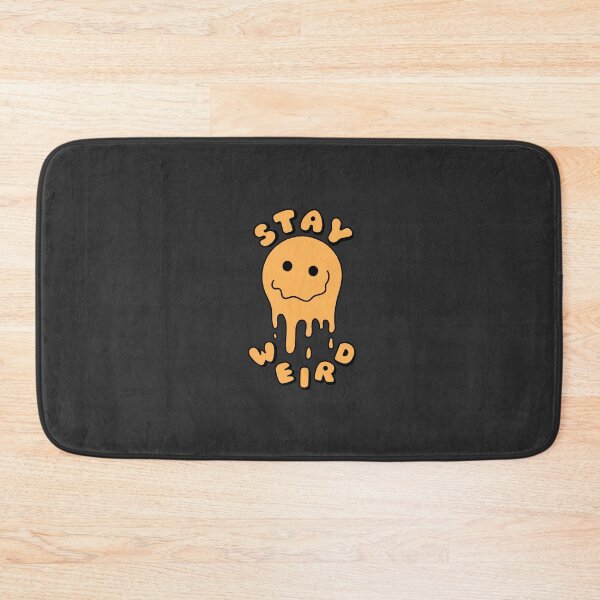 Item preview, STAY WEIRD Drippy Psychedelic Smiley Face Orange designed and sold by everything4eva.