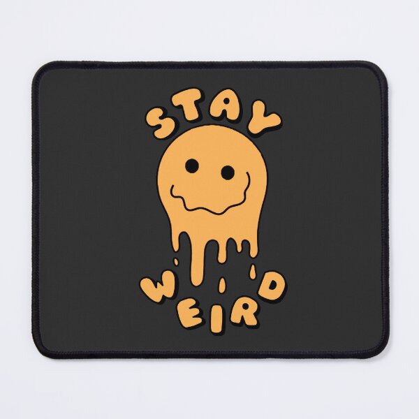 Item preview, STAY WEIRD Drippy Psychedelic Smiley Face Orange designed and sold by everything4eva.
