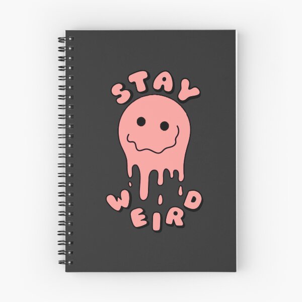 Item preview, STAY WEIRD Drippy Psychedelic Smiley Face Pink designed and sold by everything4eva.