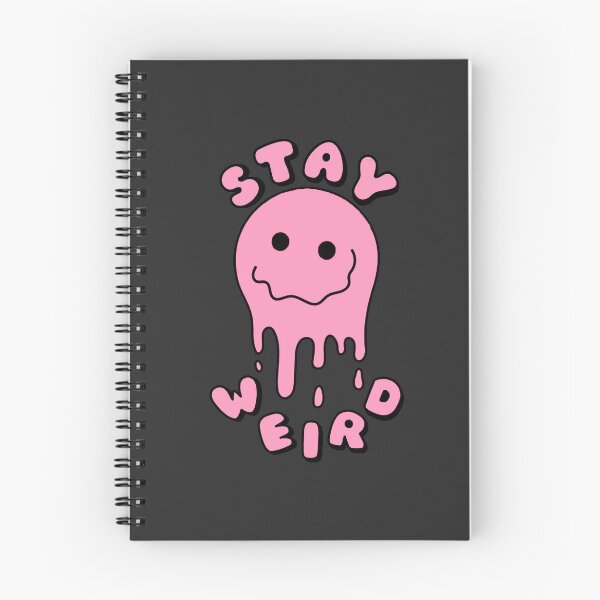Item preview, STAY WEIRD Drippy Psychedelic Smiley Face Pink designed and sold by everything4eva.