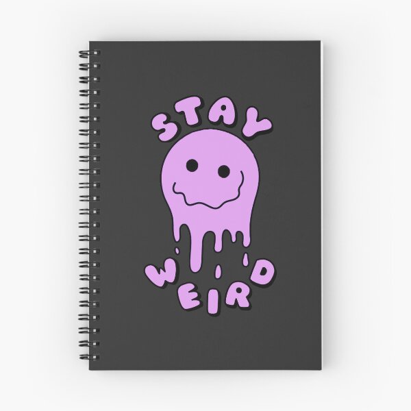 Item preview, STAY WEIRD Drippy Psychedelic Smiley Face Purple designed and sold by everything4eva.