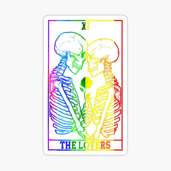 The Lovers Tarot Rainbow Skeleton Gay Lesbian Lgbt Pride Tank Top Sticker For Sale By 1950