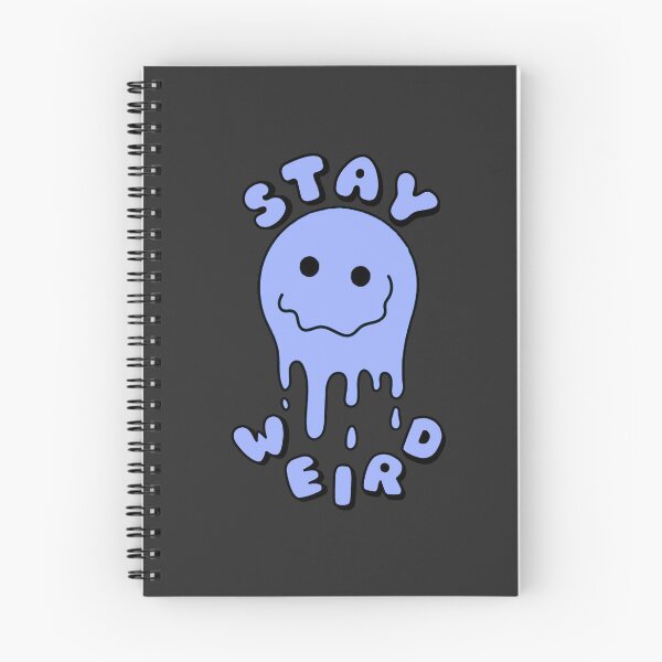 Artikelvorschau, STAY WEIRD Drippy Psychedelic Smiley Face Blue entworfen und verkauft von everything4eva.